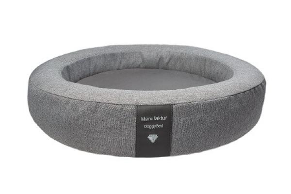 hundebett soft donut grau